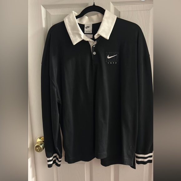 NIKE WOMENS ESSENTIAL OVERSIZED LONG-SLEEVE POLO - Picture 3 of 6